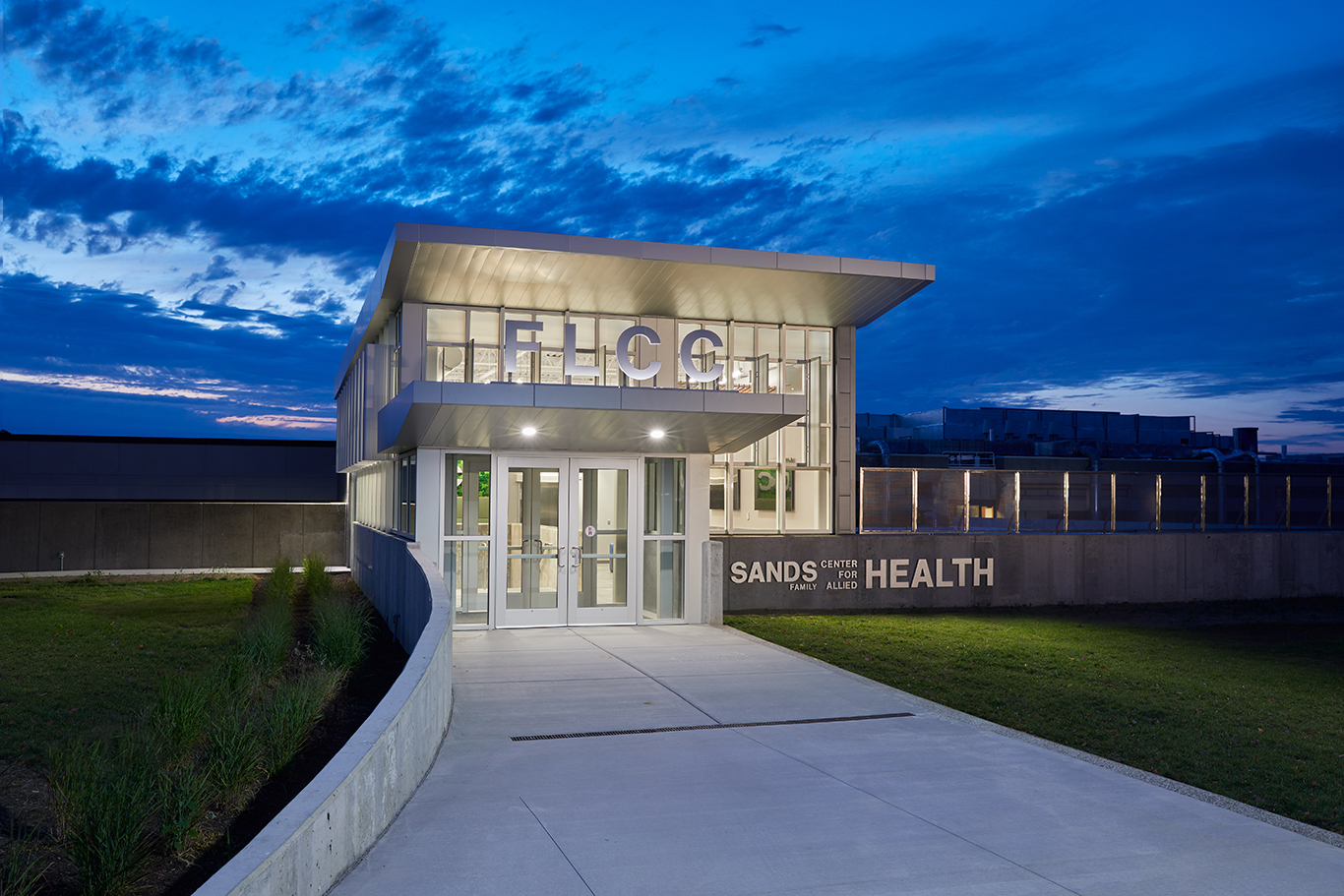 Sands Family Center for Allied Health exterior entry