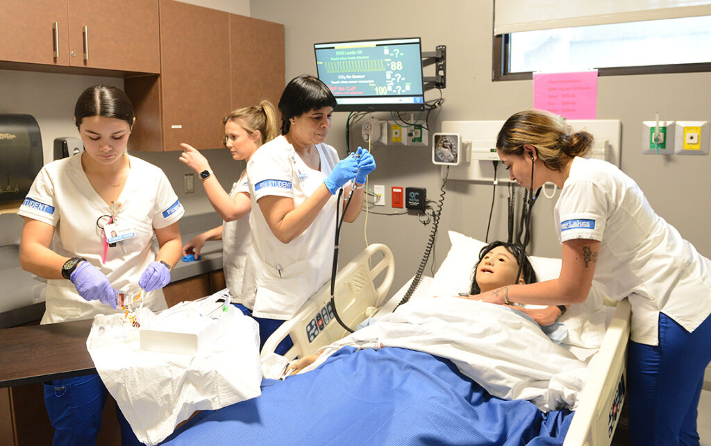 Nursing lab exercises at FLCC